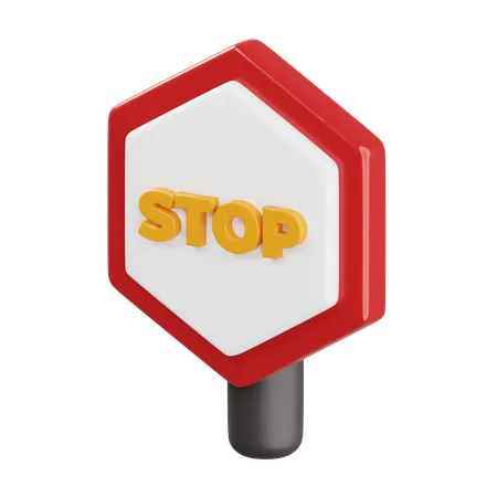 Stoppschild  3D Icon