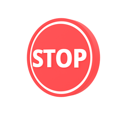 Stoppschild  3D Icon