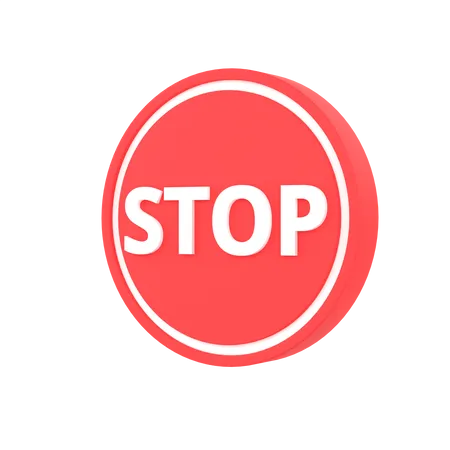 Stoppschild  3D Icon