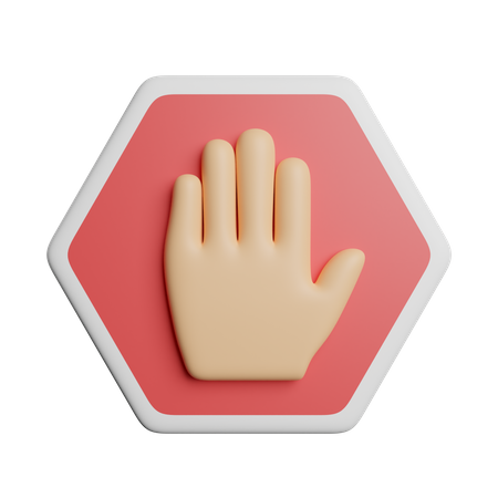 Stoppschild  3D Icon