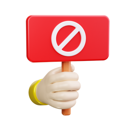 Protest stoppen  3D Icon