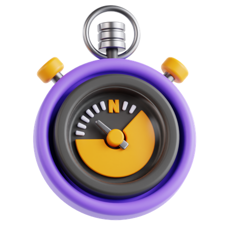 Stopwatch  3D Icon