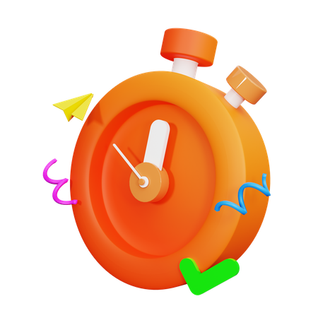 Stopwatch  3D Illustration