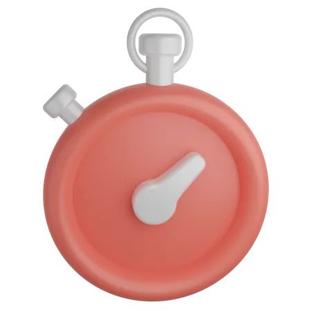 Illustration Of Red Stopwatch Or Timer Can Be Used For Web Or Applications And Other 3D Illustration
