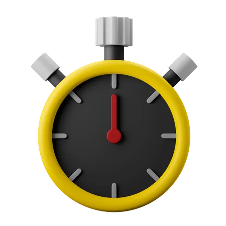 Stopwatch Chronometer Editable 3 D Icon 3D Icon