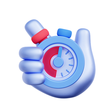Stopwatch Hand  3D Icon