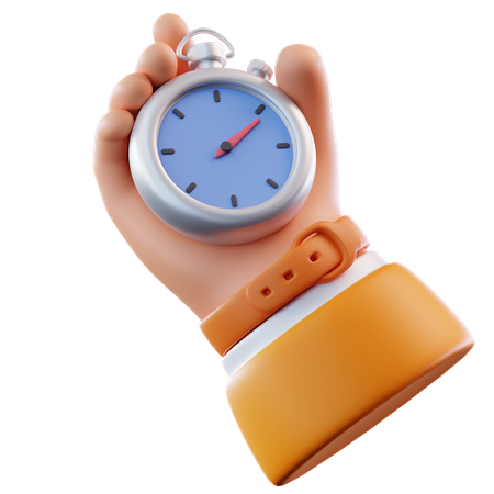 Stopwatch In Hand  3D Icon