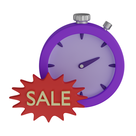 Stopwatch sale 3D Icon