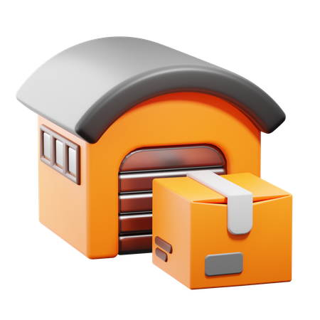 Storage And Distribution Warehouse  3D Icon