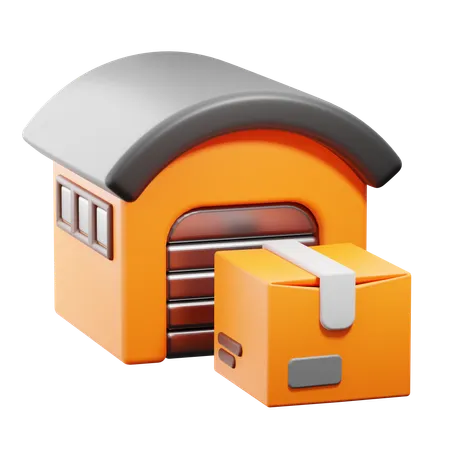 Storage And Distribution Warehouse  3D Icon