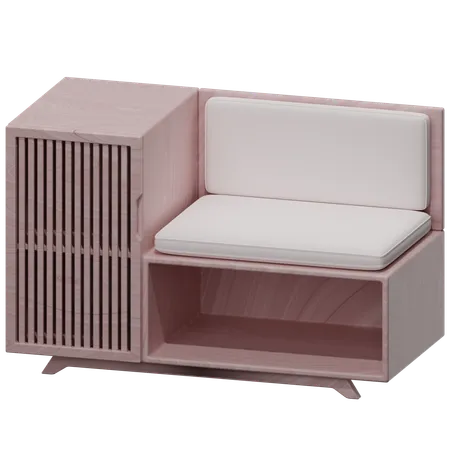 Storage Bench  3D Icon