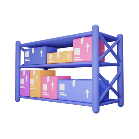 Storage rack  3D Illustration