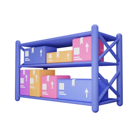 Storage rack  3D Illustration