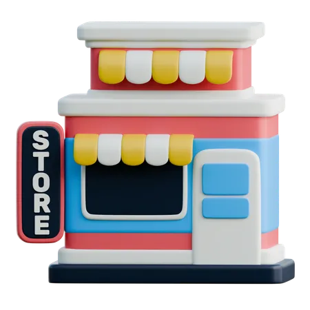 店  3D Icon