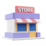 3d store illustration