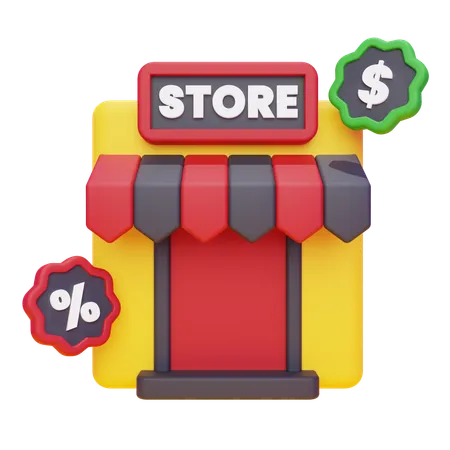 Store  3D Icon