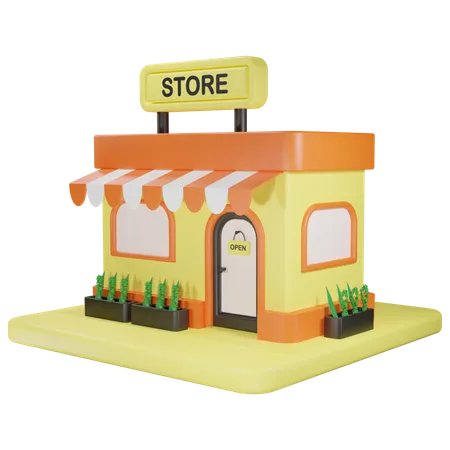 3 D Icon Shop Retail 3D Icon