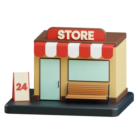 3 D Store Icon Illustration With Transparent Background 3D Icon