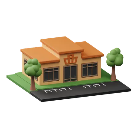 Store Building  3D Icon