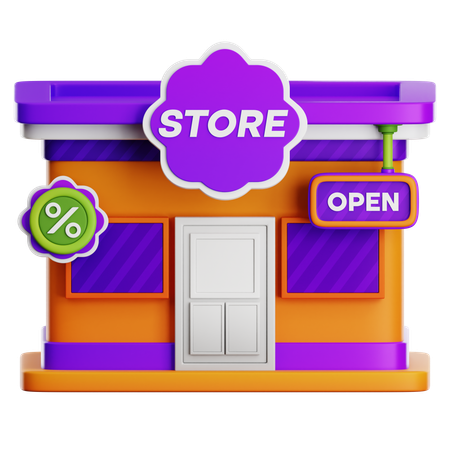 STORE BUILDING  3D Icon