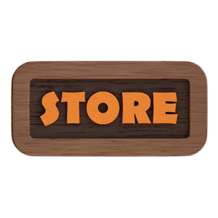 Store Button  3D Icon