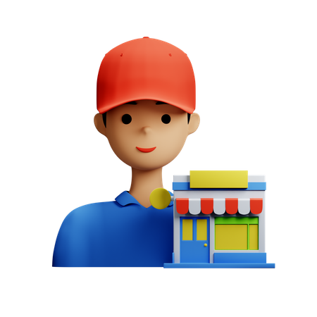 Store Clerk  3D Icon