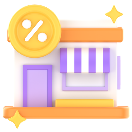 Store discount  3D Icon