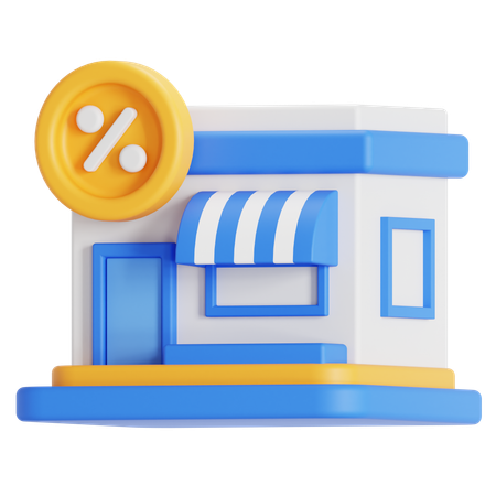 店舗割引  3D Icon