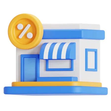 店舗割引  3D Icon