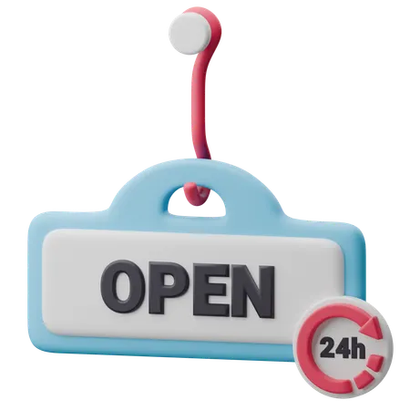 Store Hours Sign  3D Icon