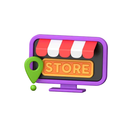 Store Location 3 D Icon Symbolizing Retail Presence Business Establishment And Consumer Access Representing Physical Store Or Outlet Location 3D Icon