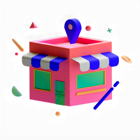 Store Location  3D Icon