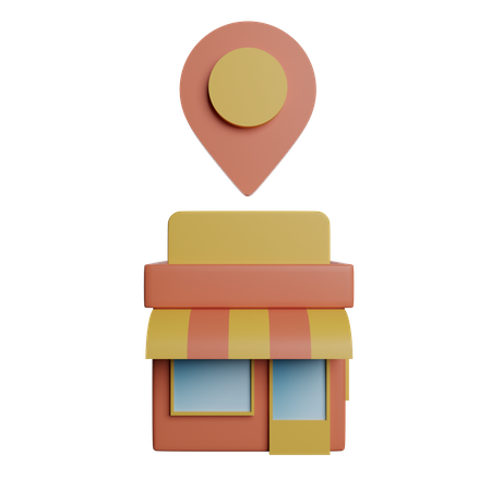 Store Location  3D Illustration