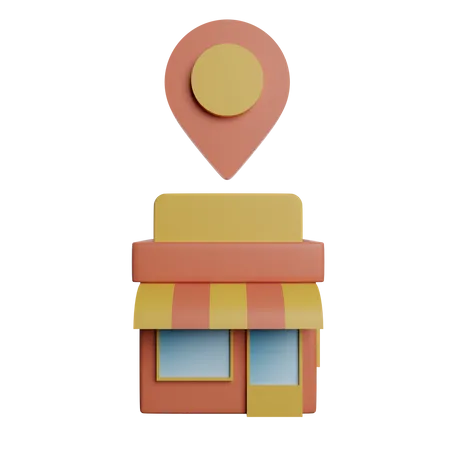 Store Location  3D Illustration