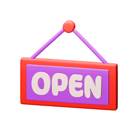 Store Open  3D Icon