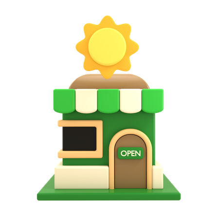 Store Open  3D Icon