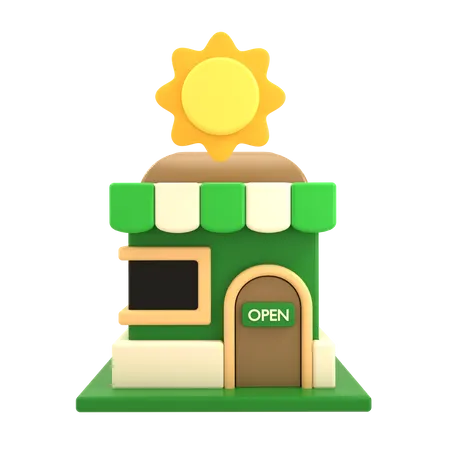 Store Open  3D Icon