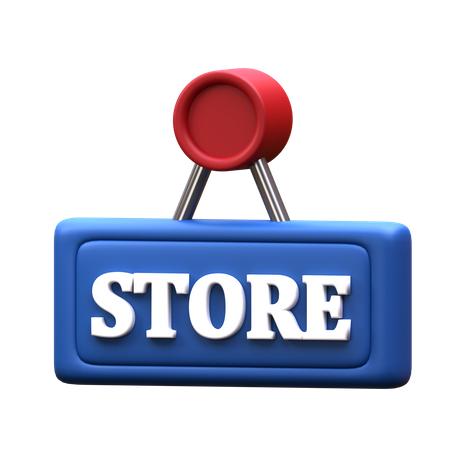 Store Sign  3D Icon