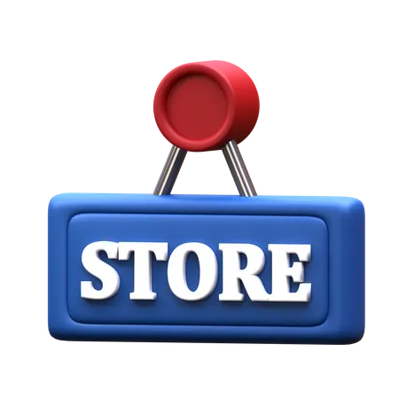 Store Sign  3D Icon