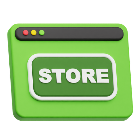 Store Website  3D Icon