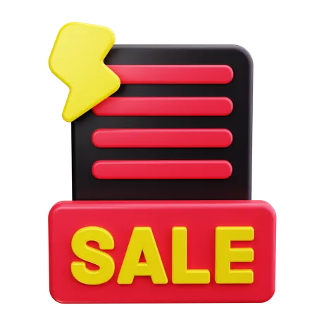 Storefront with Flash Sale  3D Icon