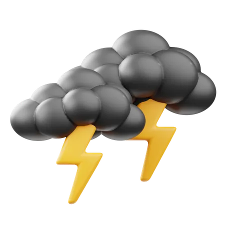 Storm Cloud  3D Icon