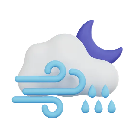 Storm Night  3D Icon