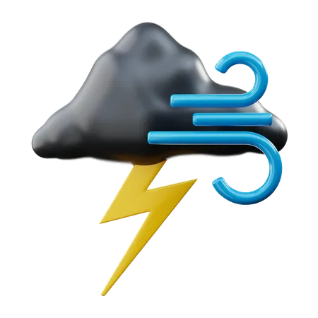 Stormy Weather 3 D Illustration 3D Icon