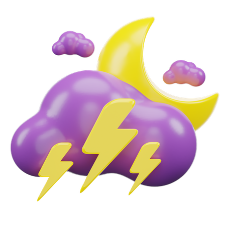 Stormy Night  3D Icon