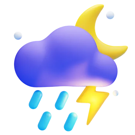 STORMY NIGHT  3D Icon