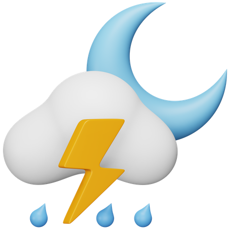 Stormy Night  3D Icon