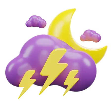 Stormy Night  3D Icon
