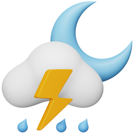 Stormy Night 3D Icon