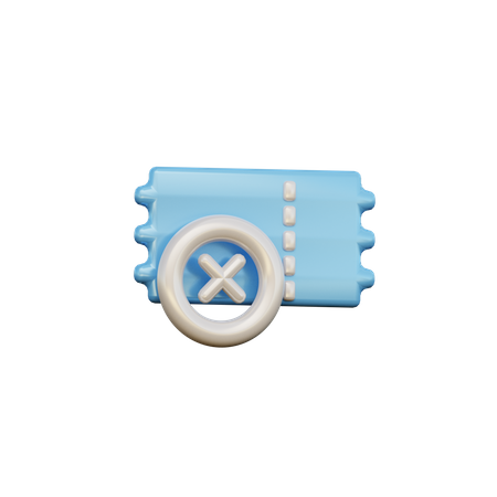 Storniertes Ticket  3D Icon